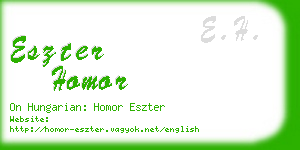 eszter homor business card